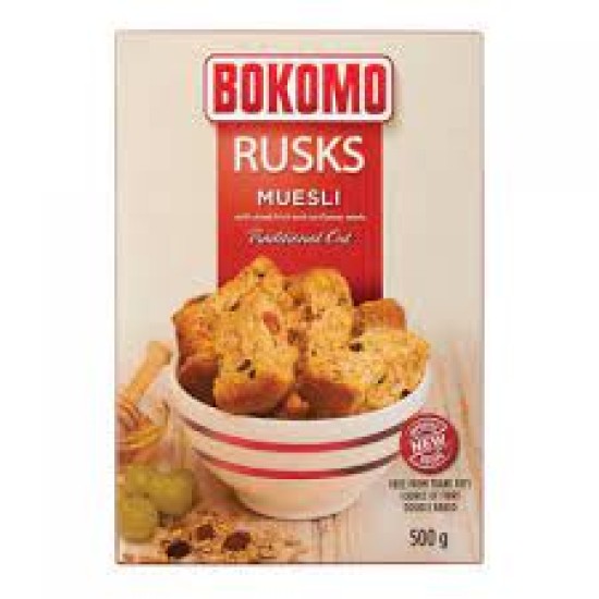 BOKOMO RUSKS SLICED MUESLI 500GR