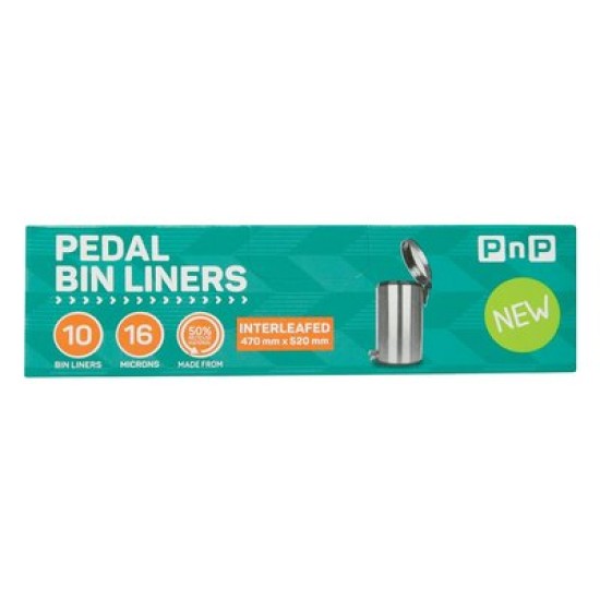 PNP PEDAL BIN LINER MED 10EA