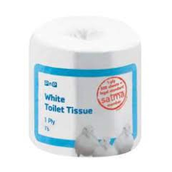 PNP 1PLY TOILET TISSUE WHT 1EA