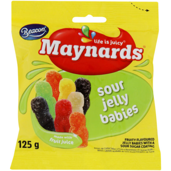 MAYNARDS E JELLY BABIES SOUR 125GR