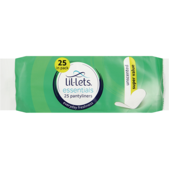 LIL-LETS ESSEN PANTYLINERS UNSCENTD 25EA